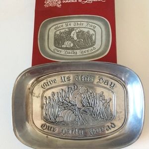 PEWTER BREAD TRAY DURATELE  LEONARD ITALY